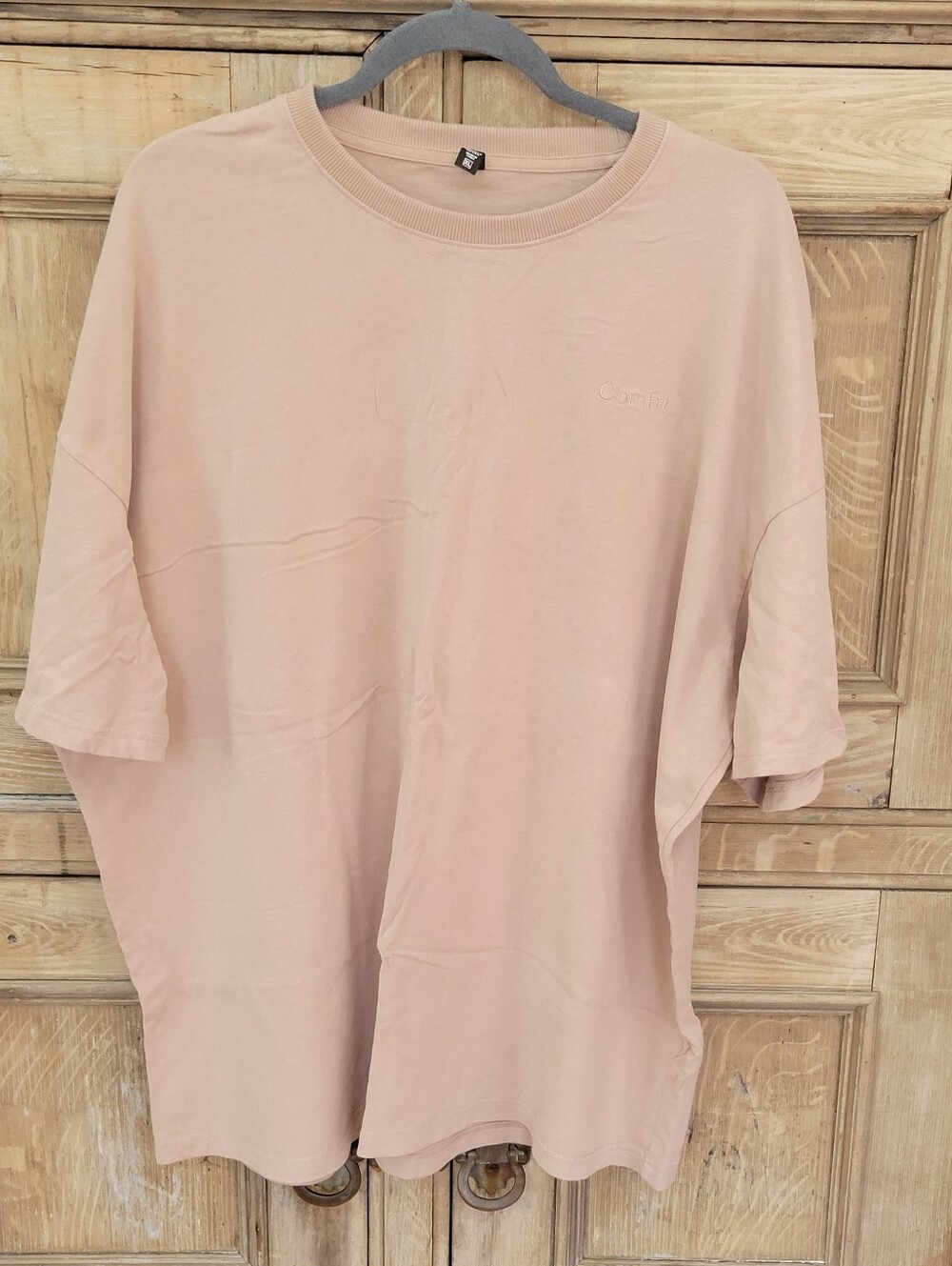 Comfrt Signature Heavyweight Oversized Tee Blush Pink Unisex XL